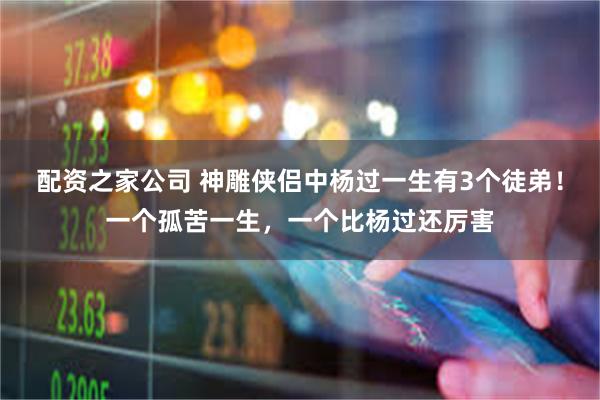 配资之家公司 神雕侠侣中杨过一生有3个徒弟！一个孤苦一生，一个比杨过还厉害