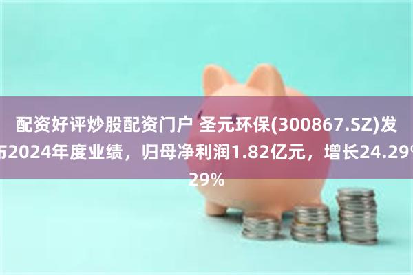 配资好评炒股配资门户 圣元环保(300867.SZ)发布2024年度业绩，归母净利润1.82亿元，增长24.29%