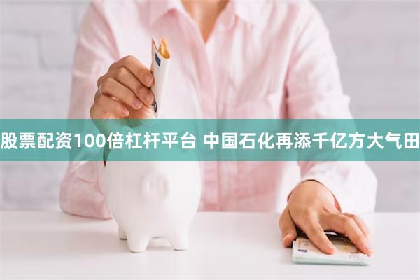 股票配资100倍杠杆平台 中国石化再添千亿方大气田